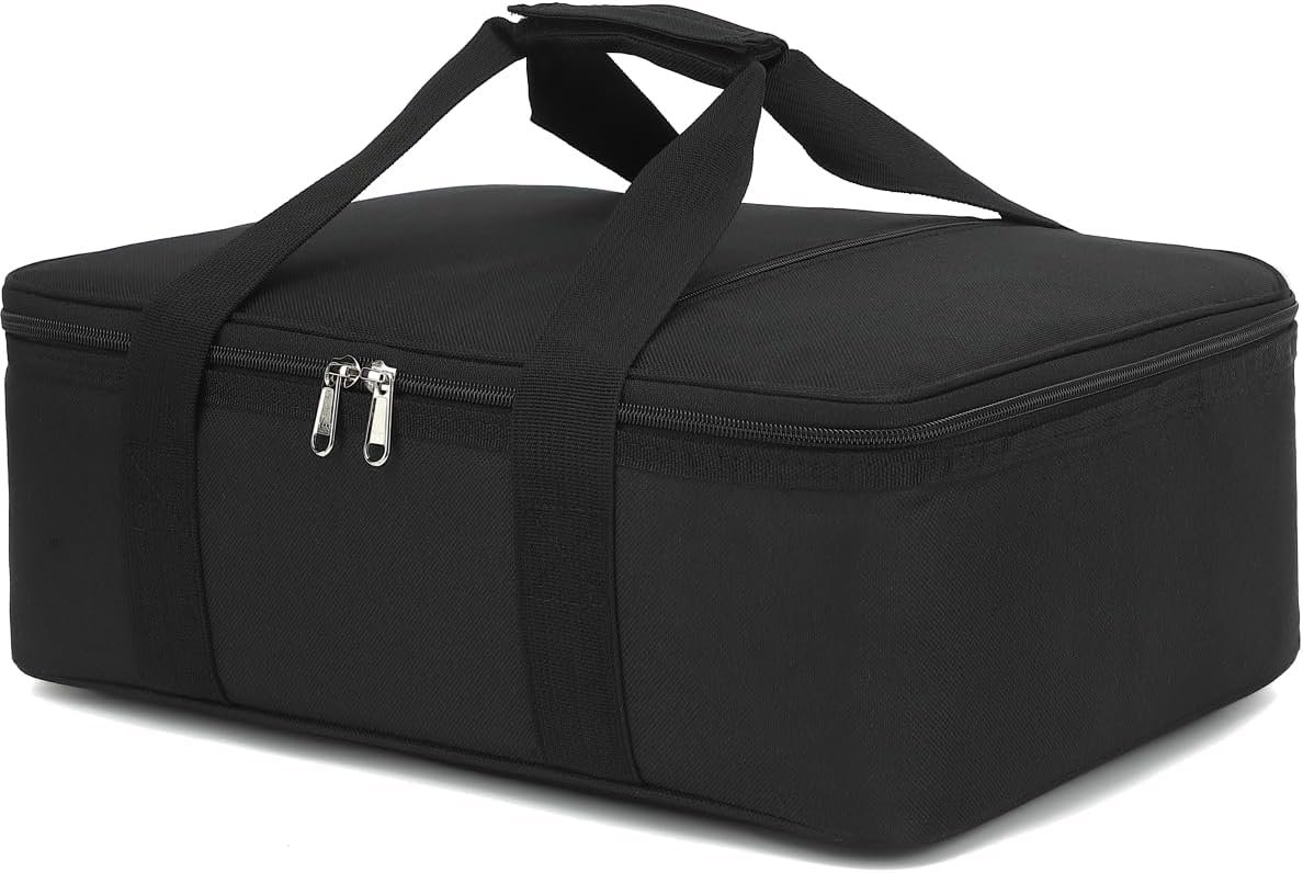 GYEUKHAM Insulated Casserole Carrier Bag - Large Portable Hot and Cold Food Storage Tote with Handles Thermal Bag for Parties, Picnics, Camping, Travel,Fits 9"x13" Baking Dish,Grey