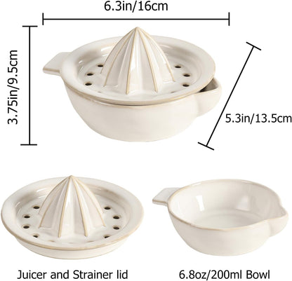 Ceramic Citrus Lemon Orange Juicer Manual Squeezer, Hand Juicer Reamer