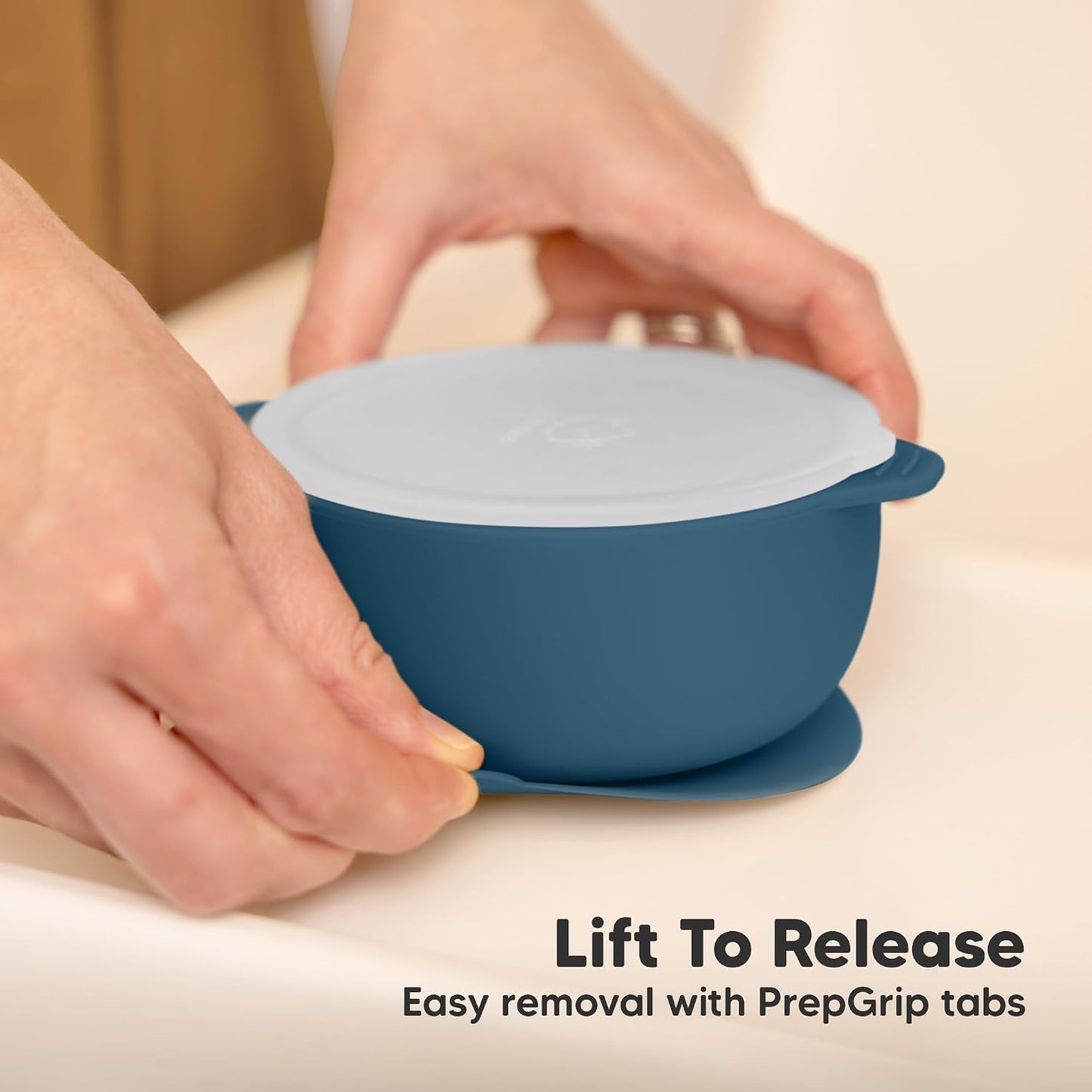 KeaBabies 2-Pack Baby Bowls with Suctions, Lids, Silicone (Terracotta)