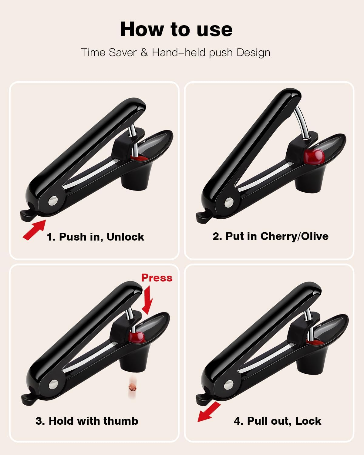 Cherry Pitter, Cherry Pit Remover Tool Cherries Corer Pitter for Cherry Jam