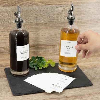 Molimoli - Premium Olive Oil Dispenser Bottles for Kitchen with Pourer - Oil and Vinegar Dispenser Set, Glass Dispenser for Kitchen, Dispenser Bottle of 350ml