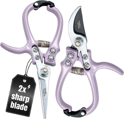 Modern Sprout Hand Pruners+Shears Set w/Blister - Gardening Tools - Sage