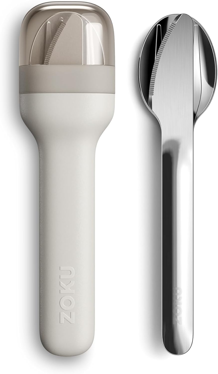 ZOKU Pocket Utensil Set, Blue - Stainless Steel Fork, Knife, and Spoon Nest in Case - Portable Design for Travel, School, Work, Picnics, Camping and Outdoor Home Use