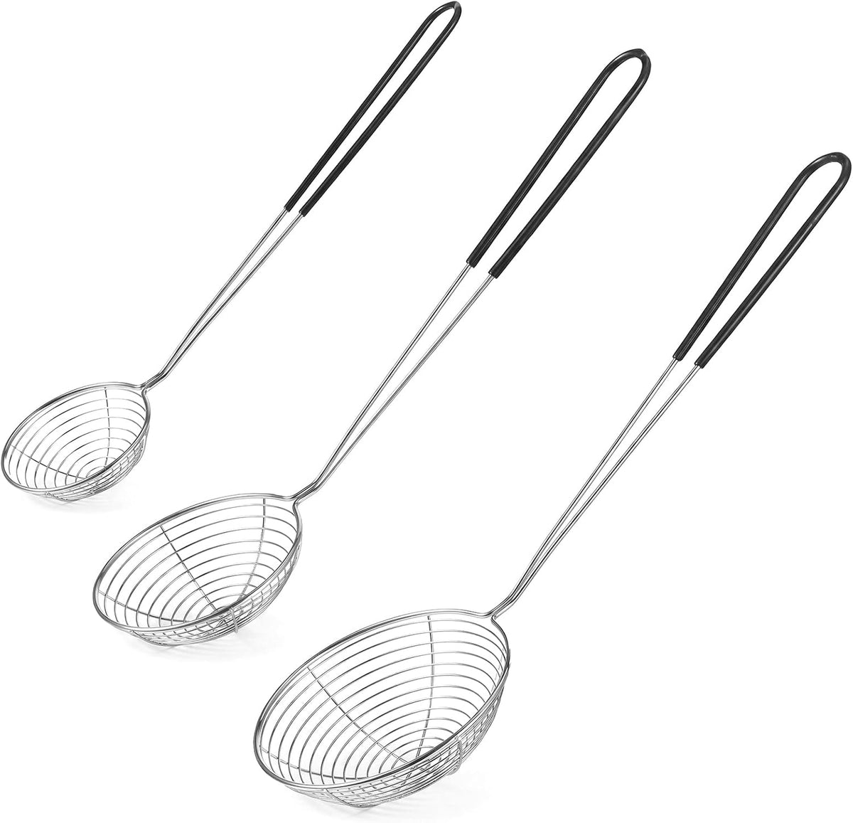 3 Pcs Boba Scoop, 3 Sizes Stainless Steel Strainer Spoon