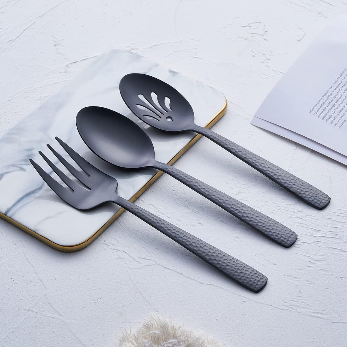 Matte Black Cake Pie Server Set