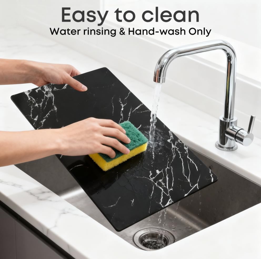 Murrey Home Glass Cutting Board Set for Kitchen Counter, Tempered Glass Chopping Boards Dishwasher Safe, Small Clear Countertop Tray, 16"x12"x2PC