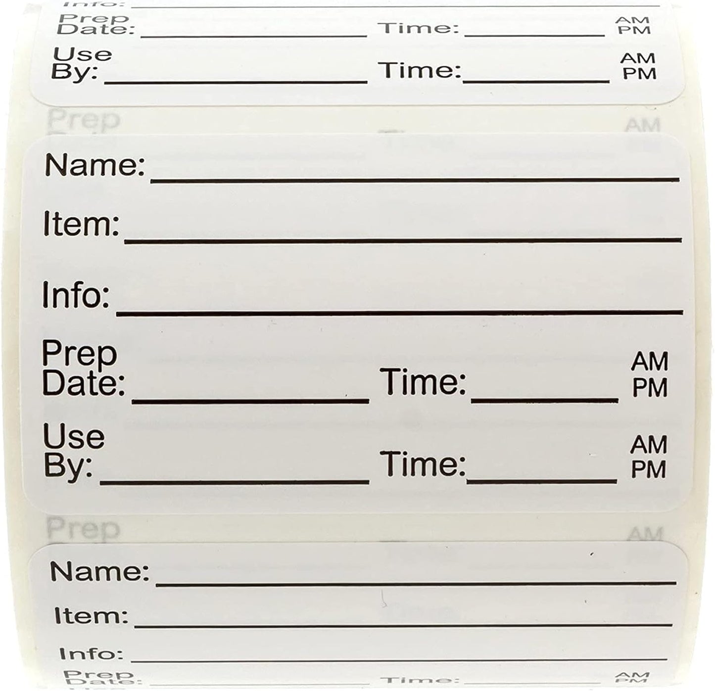 Restaurant Quality Shelf Life Labels / 500 Meal Prep Stickers/Use by Removable Labels / 2" x 3" Food Organization Sticker/Made in The USA