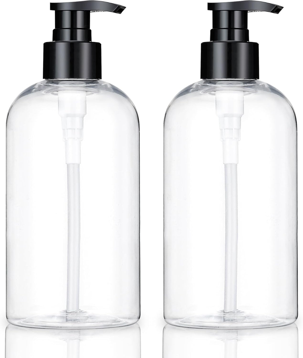Plastic Pump Bottles Dispenser 2Pack 10oz Shampoo Bottle BPA Free