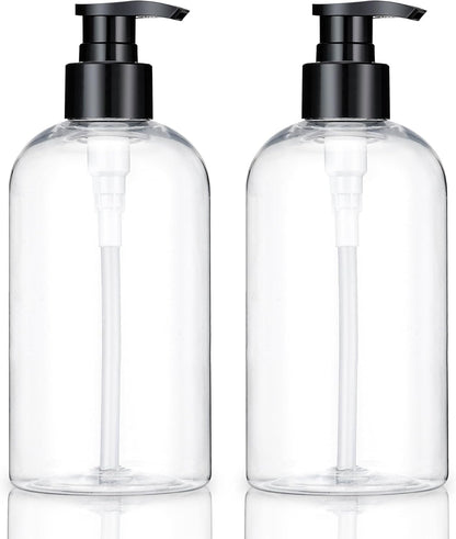 Plastic Pump Bottles Dispenser 2Pack 10oz Shampoo Bottle BPA Free