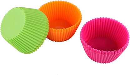 Webake Silicone Baking Cups 4.3 Inch Jumbo Reusable Cupcake Liners, Giant Cupcake Mold Non-stick Extra Large Muffin Pans Big Cupcake Holders (Pack of 12)