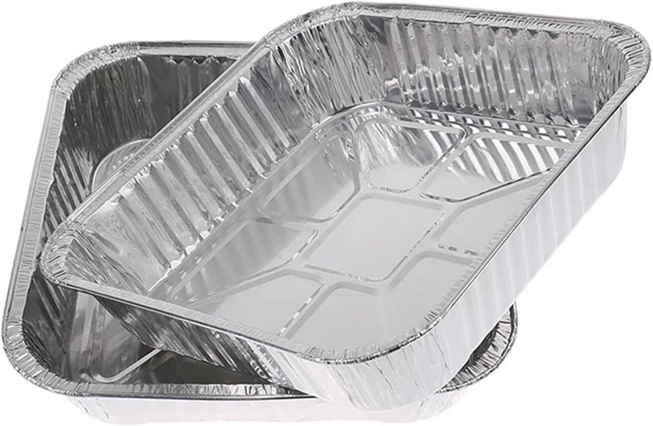Waytiffer 25pack- 8 x 8 Aluminum foil Pans Disposable Heavy Duty Square baking Cake Pan, Cooking Tins Homemade Breads Oven Pans,Foil Pan, Baking pan Roasting