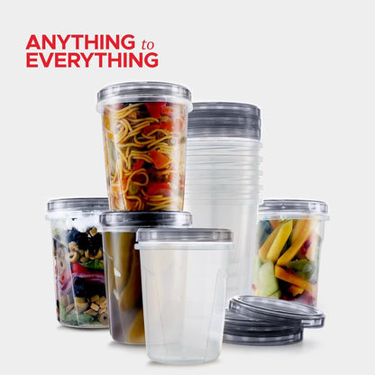 Tafura 10 Pack Leakproof Freezer Containers for Food with Twist Top Lids - 32 Oz BPA Free Reusable Plastic Soup Containers with Screw On Lids - Ideal for Meal Prep, Leftovers & Pantry Organization