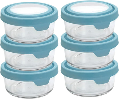 Anchor Hocking TrueSeal 10-piece Glass Food Storage Containers with Airtight Lids, Mineral Blue