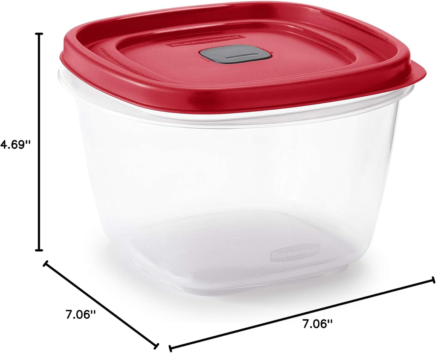Rubbermaid EasyFindLids Meal Prep Containers 5.1 Cup Red