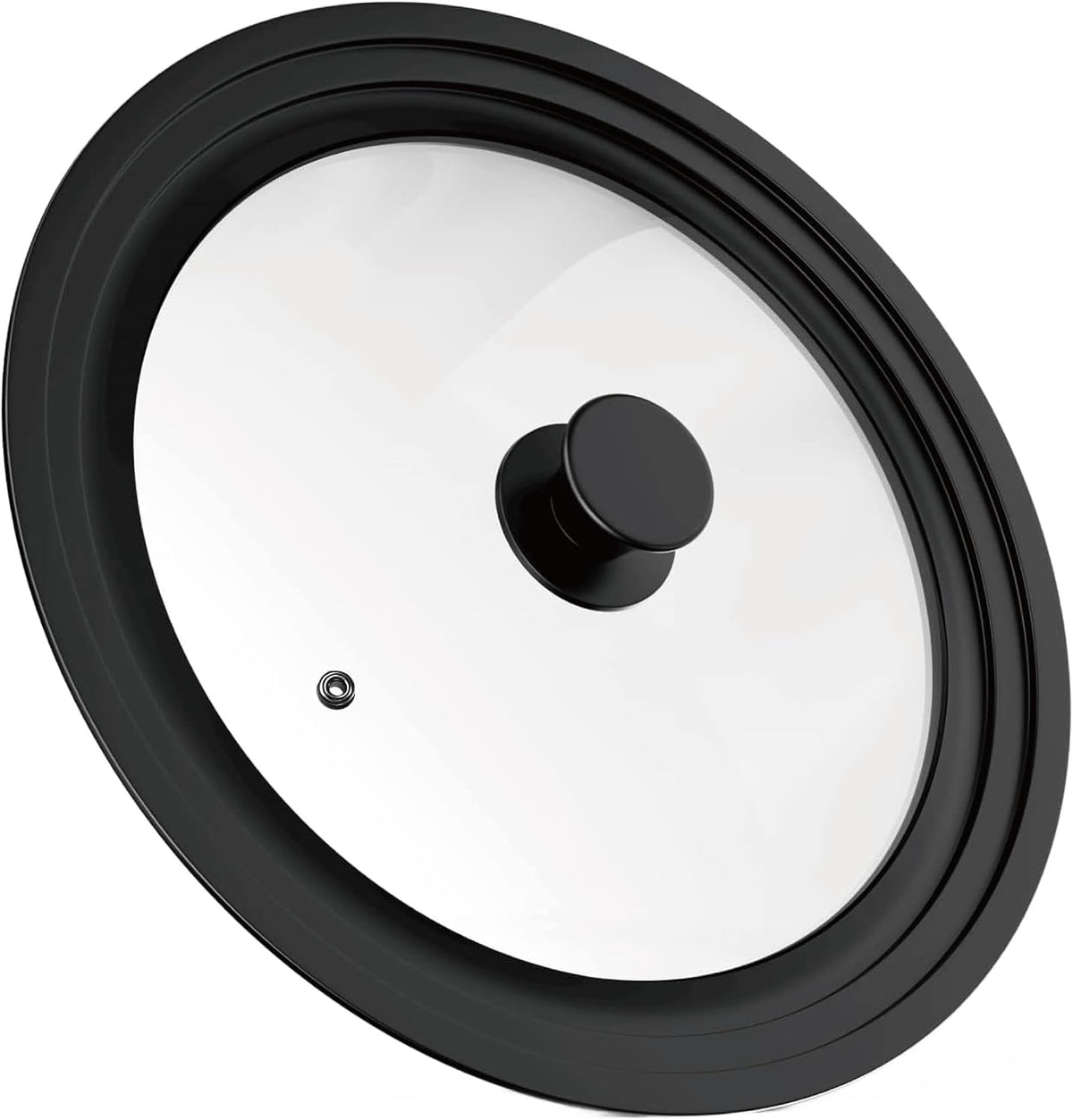 Universal Lid 6-12.5 Inch, Tempered Glass Lid with Heat Resistant Silicone Rim for Pots Pans Skillets, Dishwasher Safe Cookware Replacement Lid (11-12-12.5 inch)