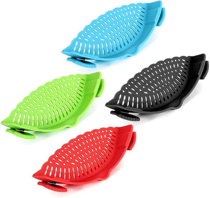Snap Strainer Clip-on for Pots Pans, Clip on Pot Strainer