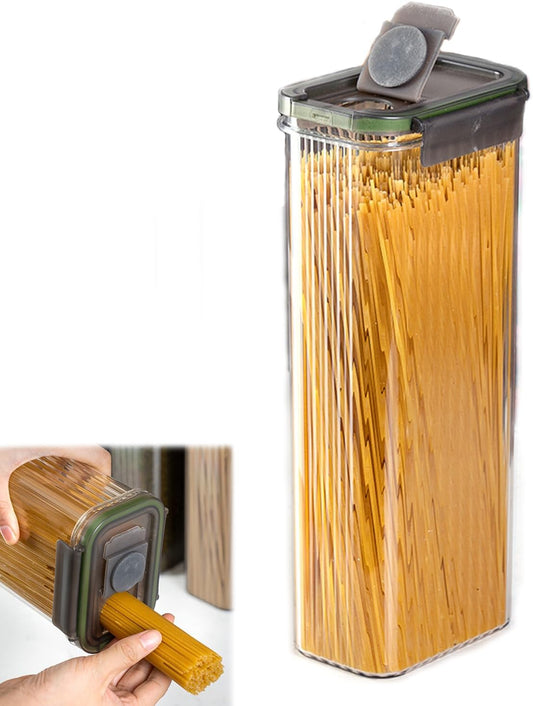 Plastic Pasta Storage Container with Lid, Spaghetti Food Storage