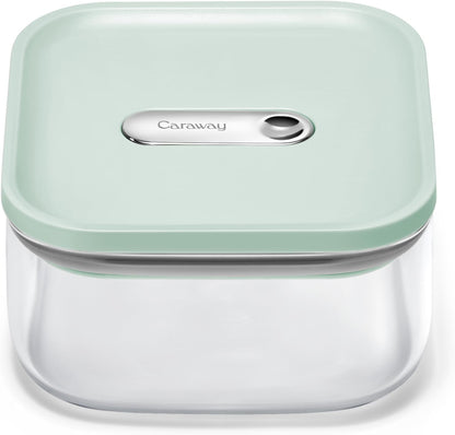 Caraway 4qt Glass Airtight Food Storage Container with Lid – Non-Toxic, BPA-Free Kitchen Storage Container – Stackable, Space-Saving Airtight Container for Dry Goods and More - Mist