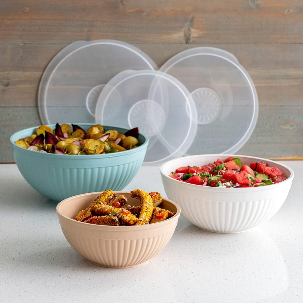 Nordic Ware Mini Prep and Serve Mixing Bowls Set, 4-Piece, Earth-Tones