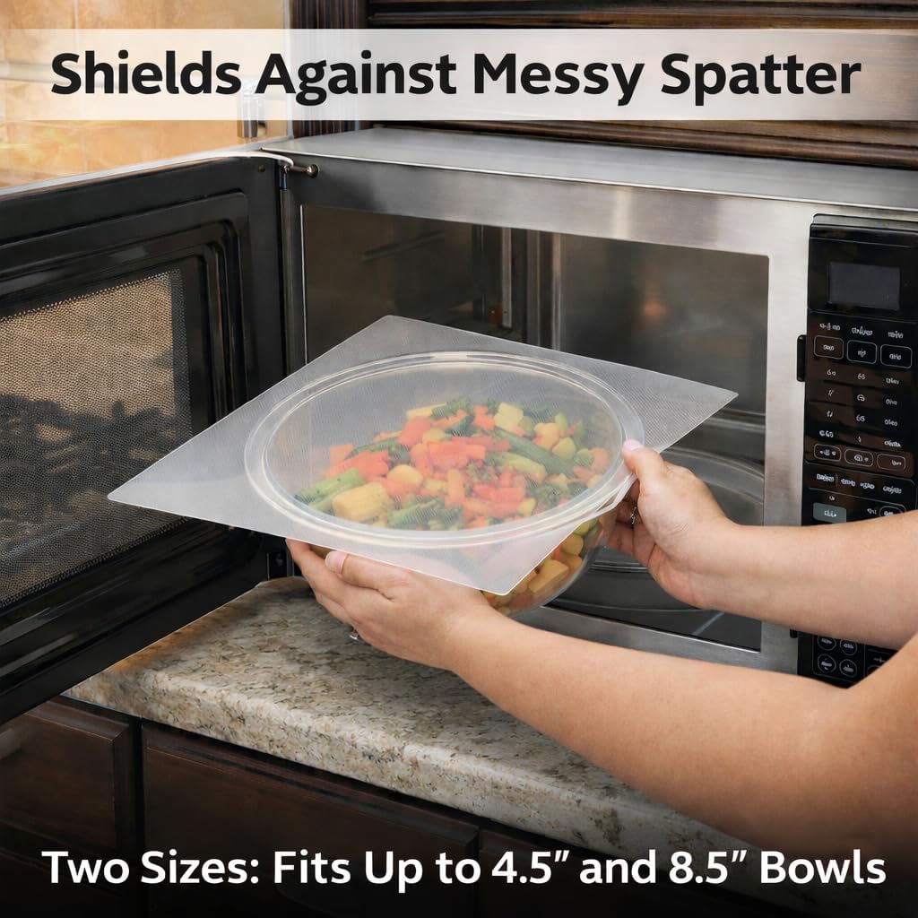 HIC Kitchen Splatter Guards for Microwave, BPA Free
