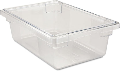 Rubbermaid Commercial Products Polycarbonate Food Storage Box/Tote, 2 Gallon, Clear, for Restaurant/Kitchen/Cafeteria