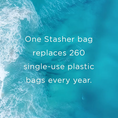 Stasher Premium Reusable Silicone Food Storage Bags, 2-Pack, Clear