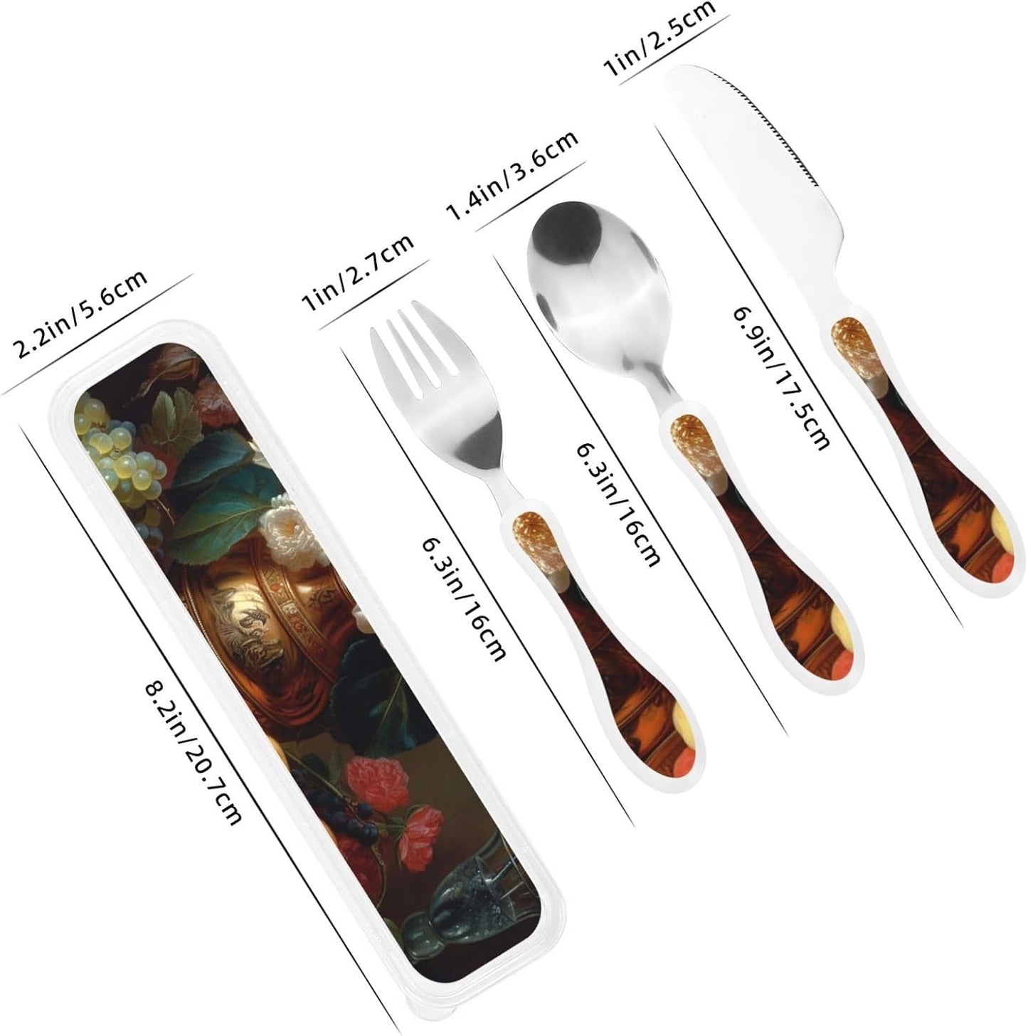 3-Piece Kids Silverware Set With Storage Case, Stainless Steel Reusable Children Safe Knife Spoon Fork Set Shih Tzu Dog Children Flatware Set For Kids Lunch Box