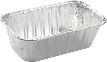 Waytiffer (50 Pack) 1Lb mini Loaf Pans Heavy Duty Disposable Aluminum Foil Bread Tins Standard Size 6" X 3.5" X 2.5" Oven Safe Sturdy Small Bread Tin Pans 1 Pound Loaf Pans