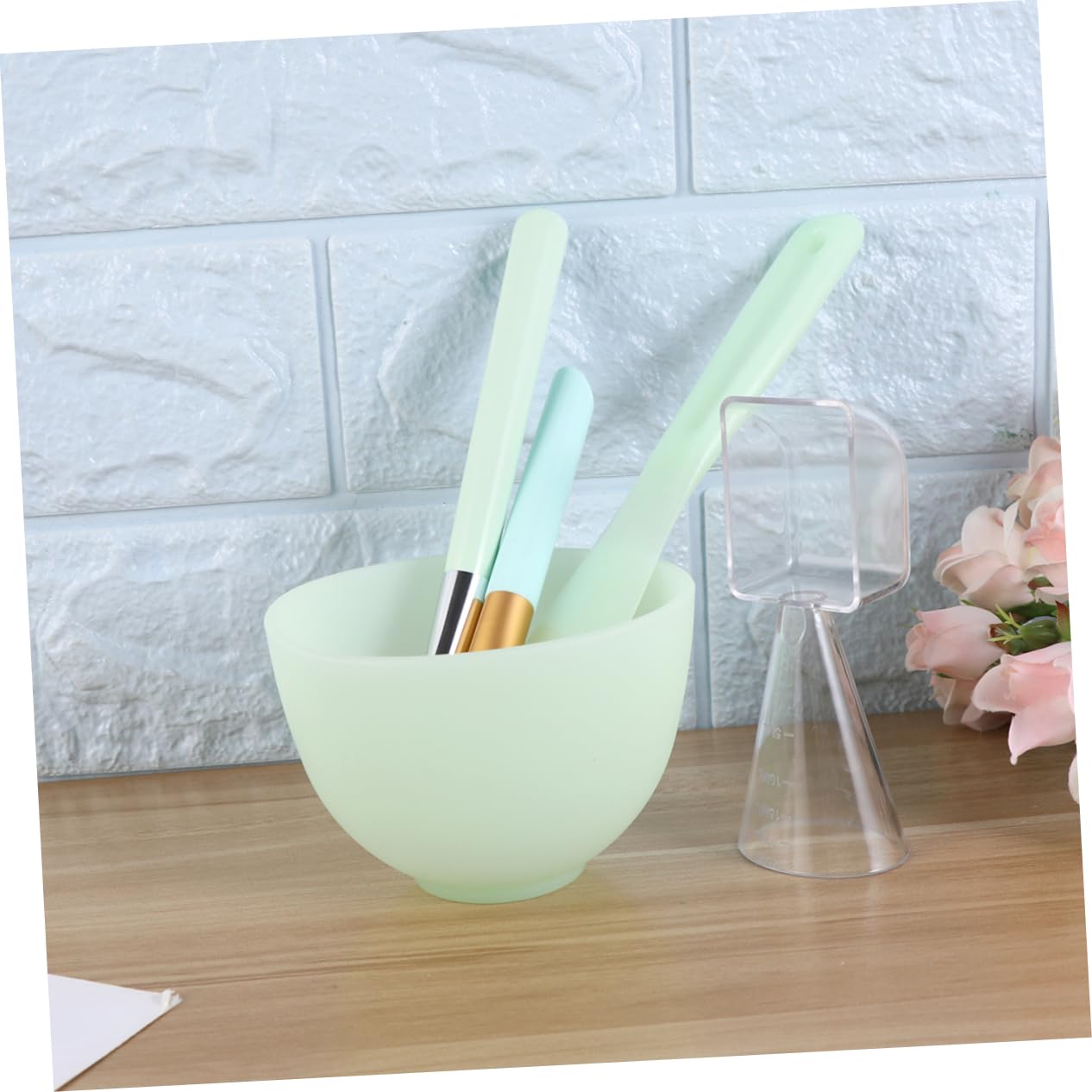 5pcs Silicone Facial Mask Bowl Set Kit Diy Face Mask Mixing Bowls Facial Stick Tool Plastic Makeup Tools