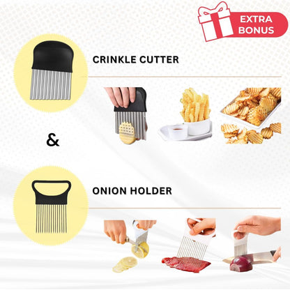 Titanium Cutting Boards for Kitchen, Scratch-Resistant Large Chopping Board with Juice Groove, Titanium and Wheat Straw PP, Includes Onion Holder & Crinkle Cutter
