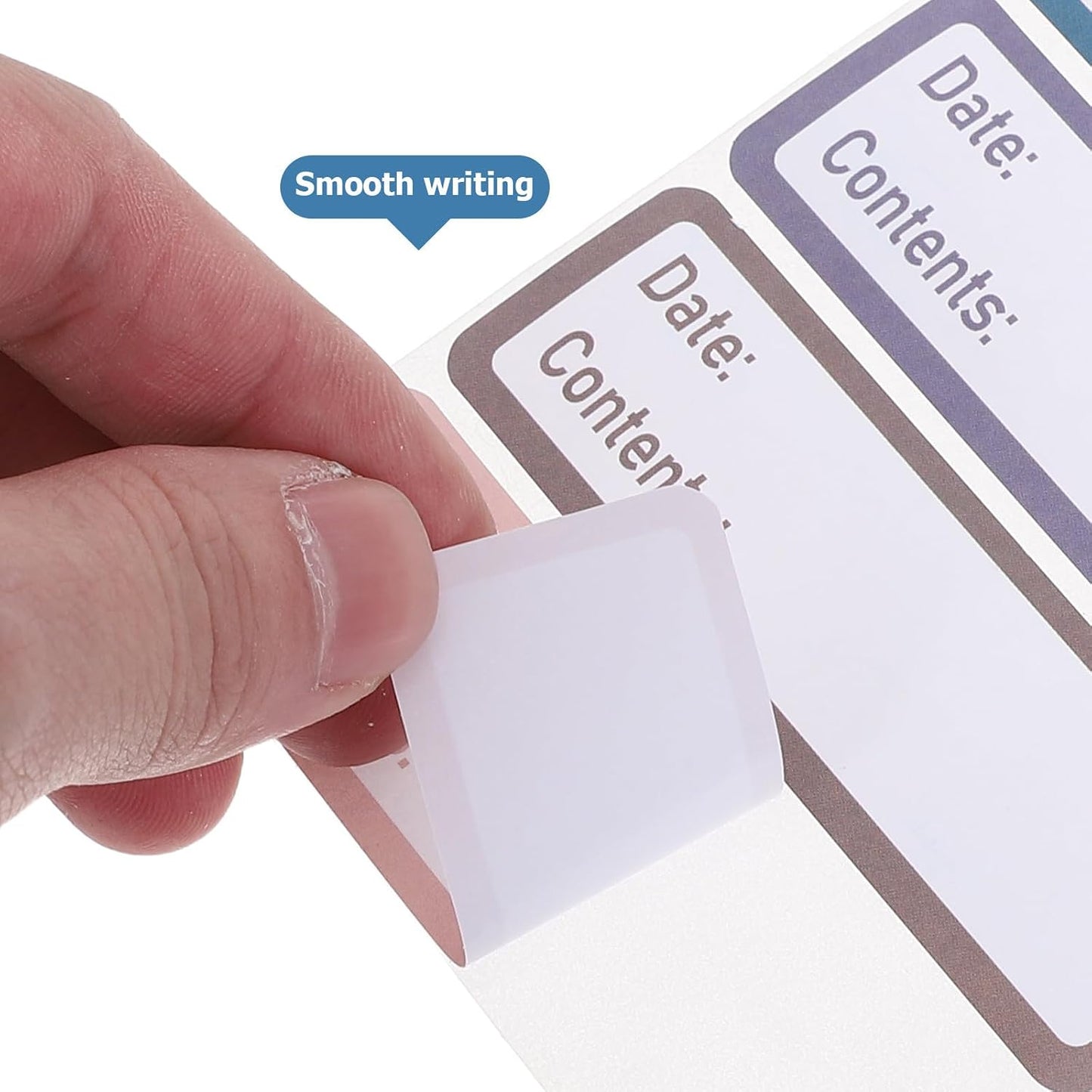 500pcs Food Date Sticker Labels Removable Self Adhesive Rectangular Decal - Water Oil Tear Resistant Tag for Freezer Refrigerator Containers