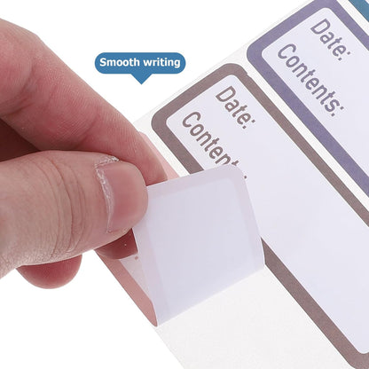 500pcs Food Date Sticker Labels Removable Self Adhesive Rectangular Decal - Water Oil Tear Resistant Tag for Freezer Refrigerator Containers