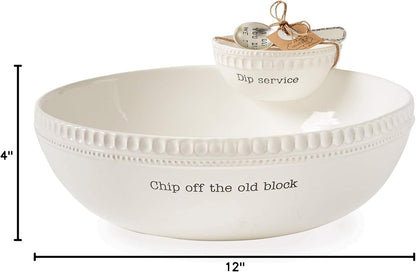 Mud Pie Chip Off the Old Block Stacked Chip and Dip Set
