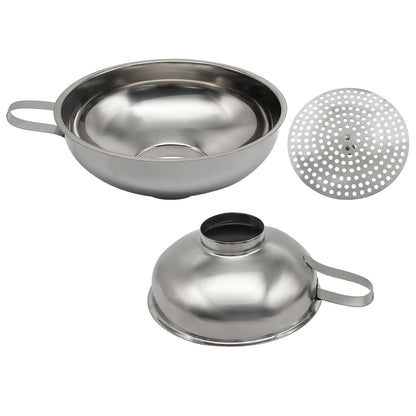 Stainless Steel Wide Mouth Canning Funnel, 2 Pcs