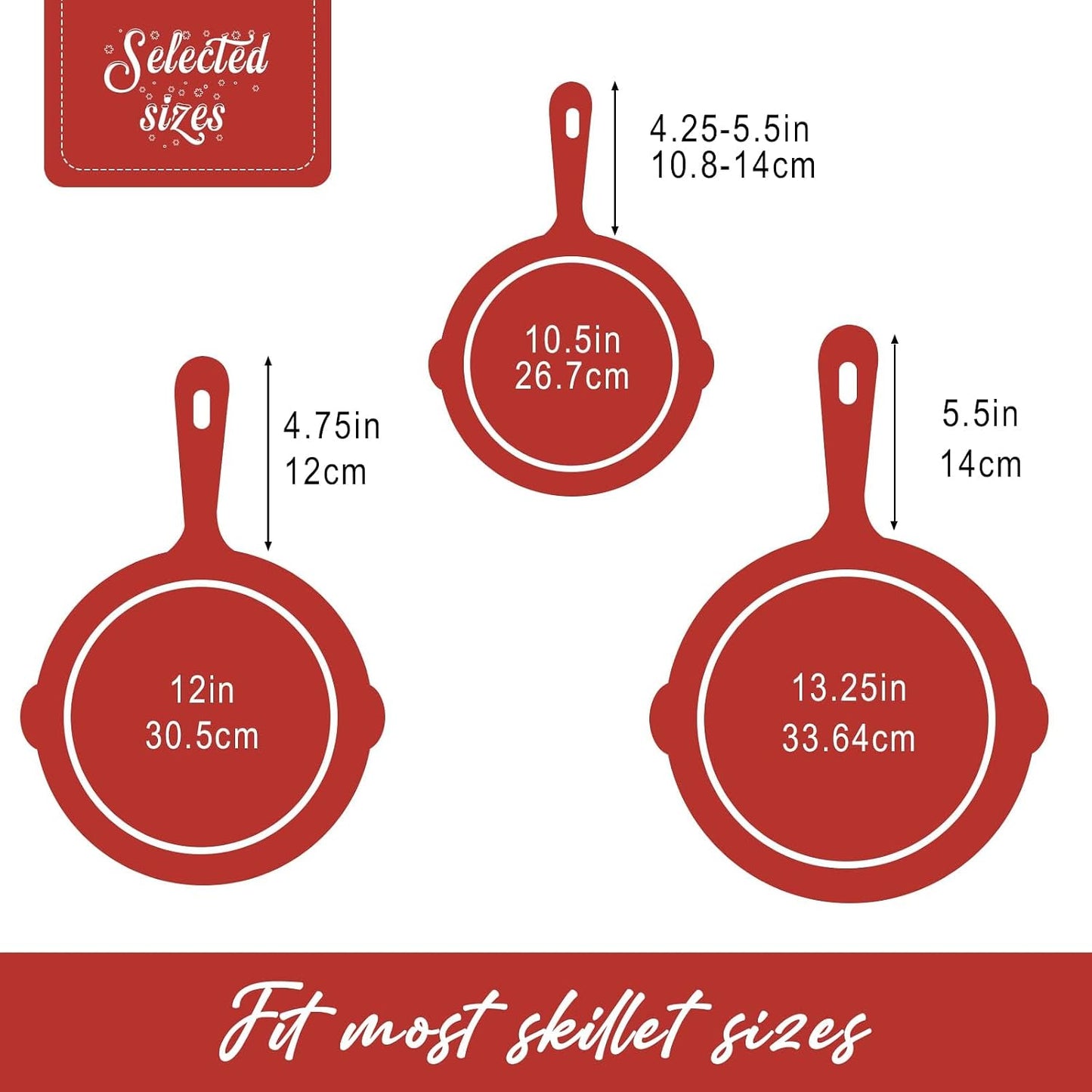 Joyhalo 6 Pack Cast Iron Skillet Handle Cover