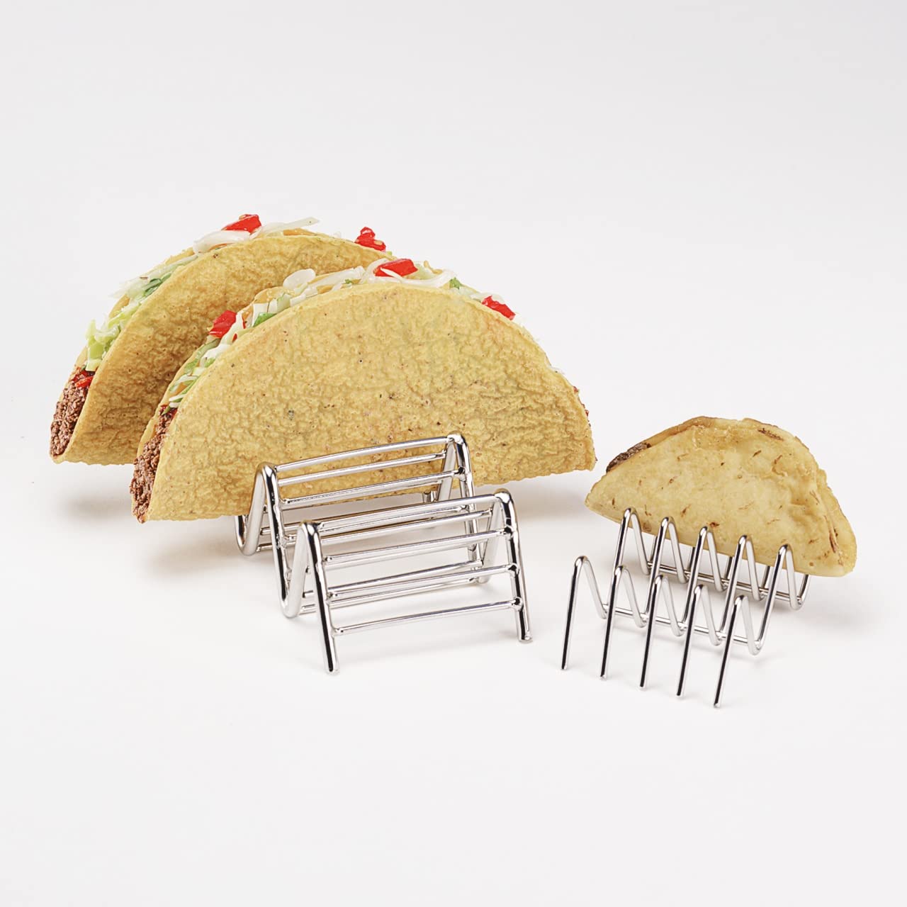 G.E.T. 4-81828 Stainless Steel Taco Holder / Stand, Holds 12 Tacos