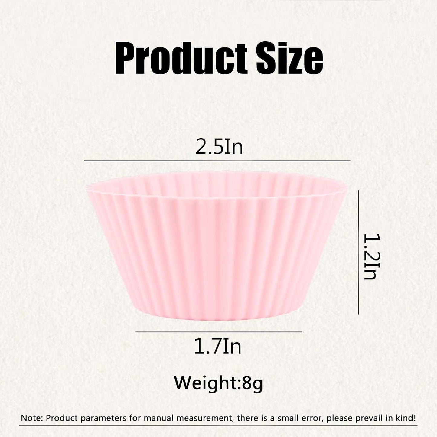 36 Pack Silicone Muffin Cups, Non-Stick Muffin Liners Cake Cup Mold Set, Reusable Silicone Baking Cups, Baking Muffin Cups Liners for Cupcakes, Multicolor