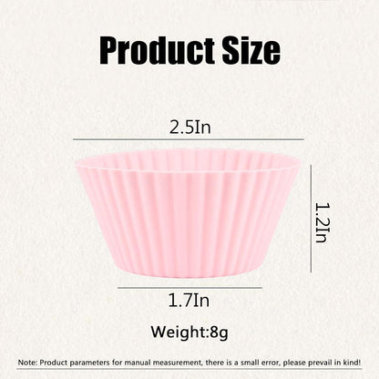 36 Pack Silicone Muffin Cups, Non-Stick Muffin Liners Cake Cup Mold Set, Reusable Silicone Baking Cups, Baking Muffin Cups Liners for Cupcakes, Multicolor