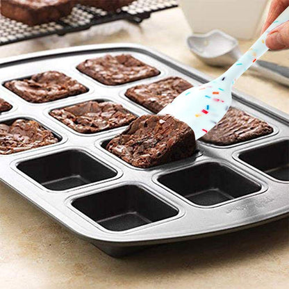 Shebaking Silicone Spatula Set 6 Piece Heat Resistant Rubber Spatulas Set for Baking Cooking and Mixing Kitchen Utensils Seamless One Piece Spatula with Stainless Steel Core Nonstick Dishwasher Safe
