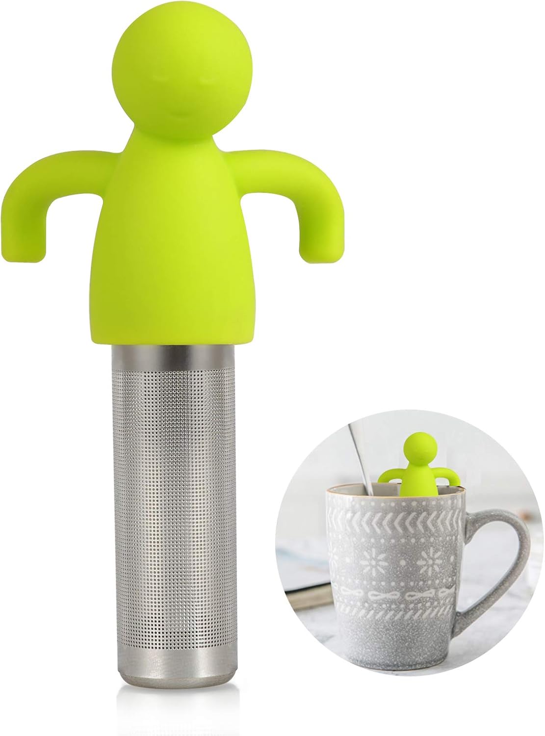 Leden Tea Infuser for Loose Leaf Tea Extra Fine Mesh Tea Steeper Gray