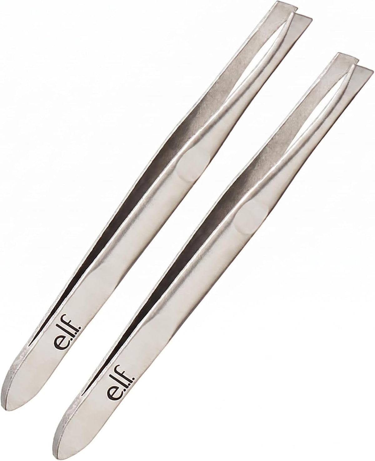 e.l.f. Slant Tweezer, Professional Quality Stainless Steel, Provides a Strong Grip, Removes Hairs Accurately, Shapes, Defines, Easy To Use, Ergonomically-Designed
