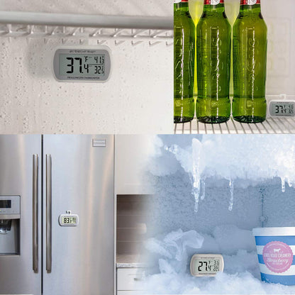 AEVETE Waterproof Digital Refrigerator Freezer Thermometer Large LCD