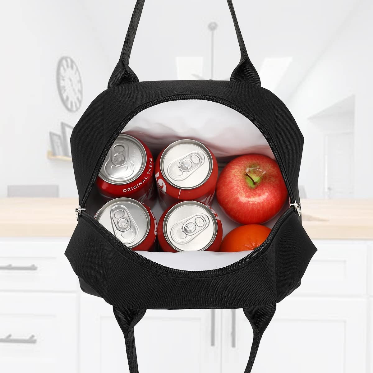 FlowFly Insulated Lunch Cooler Bag - Tote Bag Organizer for Women/Men, Black - Colors B