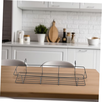 Bbq Grilling Basket Sturdy Metal Storage Condiment Bottles Holder Kitchen Hanging Basket Bbq Accessories Random Color