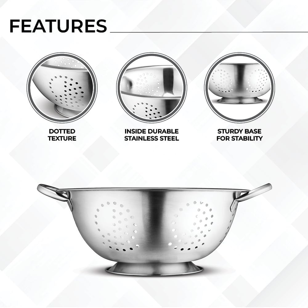 AVADOR Set of 6 Premium Stainless Steel Mixing Bowls Set, Easy To Clean, Space Saving Nestable Design, Great for Cooking, Baking, Prepping (0.75qt, 1.5qt, 3qt, 4qt, 5qt, 8qt)