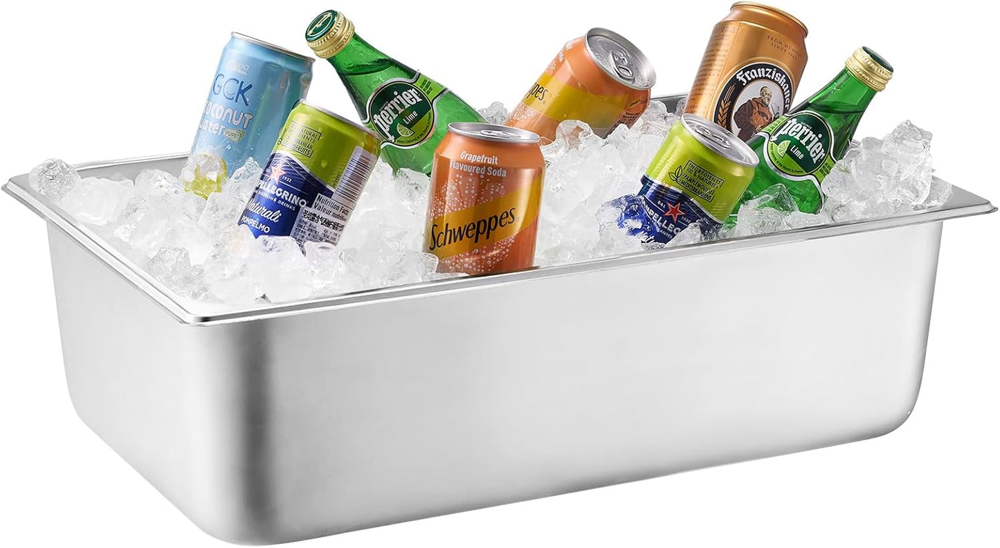 VEVOR Chilled Condiment Server Caddy, 5 Compartment Ice Cooled Serving Container, Plastic Fruit Garnish Tray Platter with Lid, for Taco Salad Bar Accessories, Party Home Restaurant Supplies