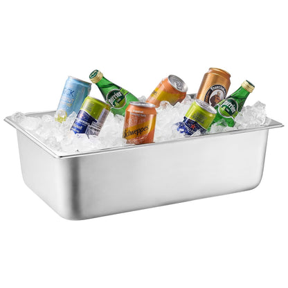 VEVOR Chilled Condiment Server, 4 Compartment Ice Cooled Condiment Serving Container, Chilled Garnish Tray Bar Caddy with Lid, for Bartending & Serving Taco, Salad, Fruit, Home & Restaurant Supplies