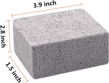 Elaziy Grill Griddle Cleaning Brick Block Ecological Grill Cleaning Brick De-Scaling Cleaning Stone for Removing Stains BBQ(4 Pack)
