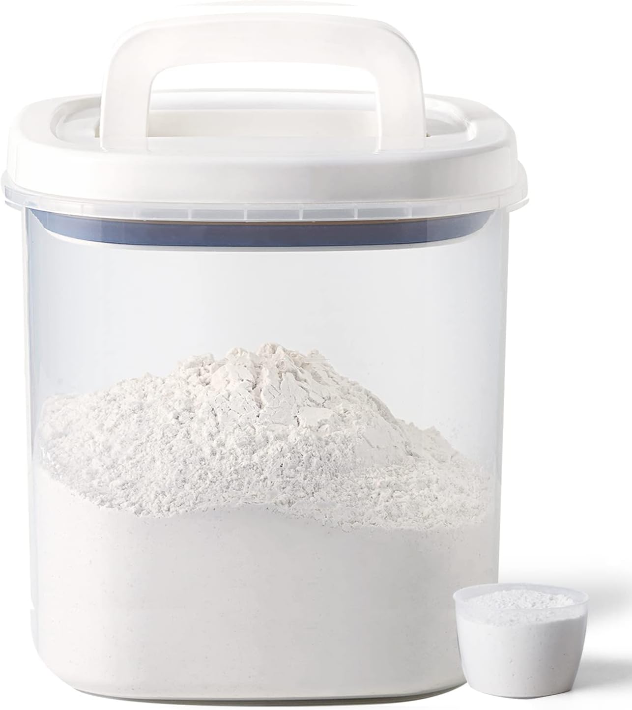 20-25 lbs Rice Dispenser,10.5 Qt/10 L/22-25 lbs Rice Container Storage with Measuring Cup & Brush Food Cereal Container Bins Household for Kitchen Pantry Organization (AY-10KG-WHITE)