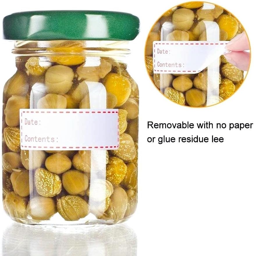 100-Pack Removable Freezer Labels, Waterproof Food Storage Stickers for Date & Contents Marking - Colors A